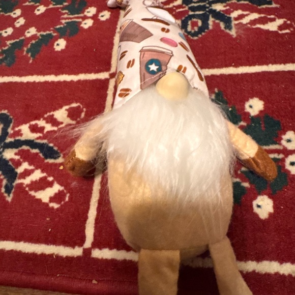 Whimsical Gnome with Coffee-Themed Hat “but first coffee” - Picture 3 of 5